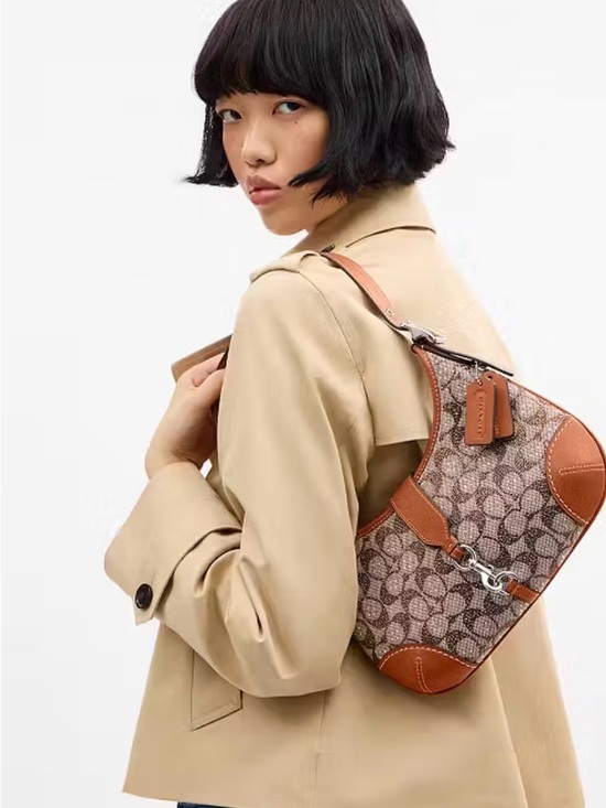 Coach Handbags - Coach Hamptons Hobo Bag
In Crystal Signature Jacquard